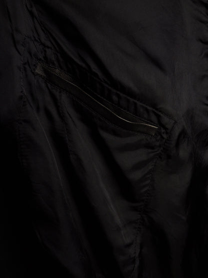 Rick Owens SS20 "TECUTAL" BLACK Lamb Leather Copped Rider Jacket