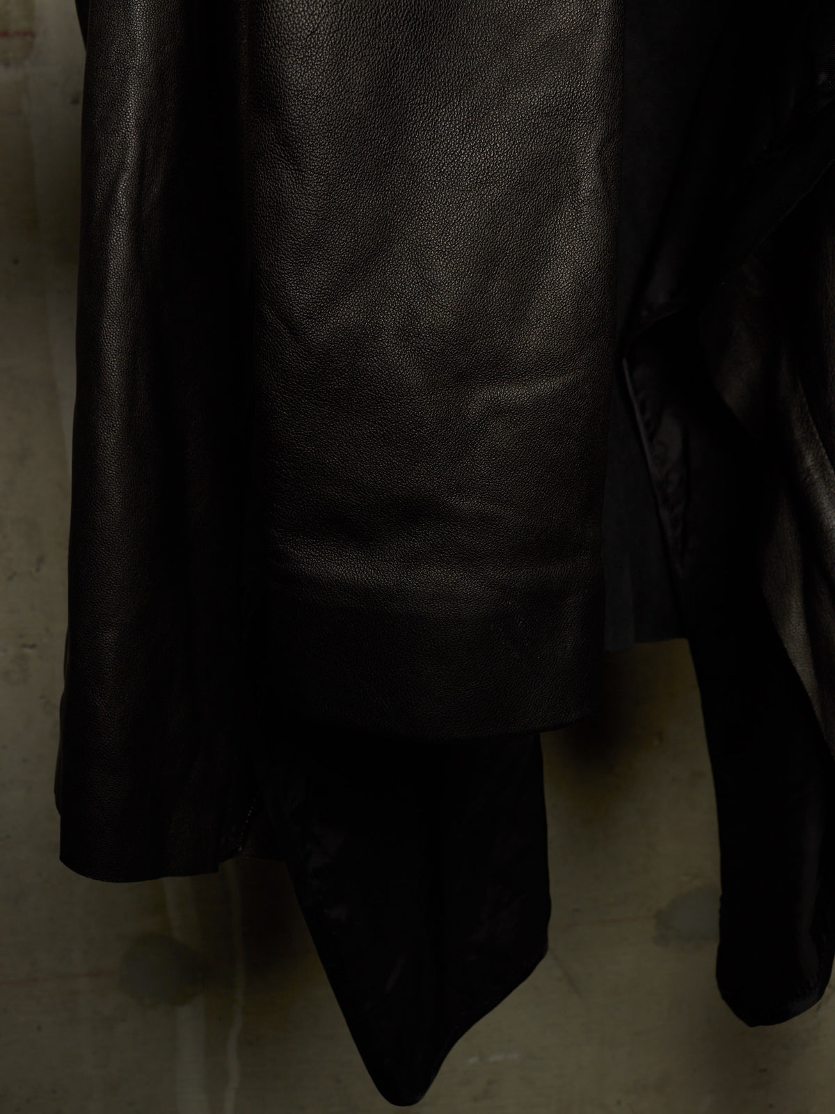 Rick Owens SS20 "TECUTAL" BLACK Lamb Leather Copped Rider Jacket