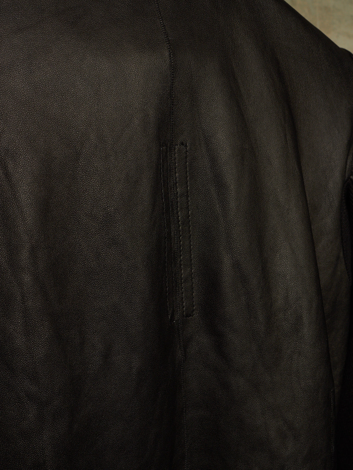 Rick Owens SS20 "TECUTAL" BLACK Lamb Leather Copped Rider Jacket