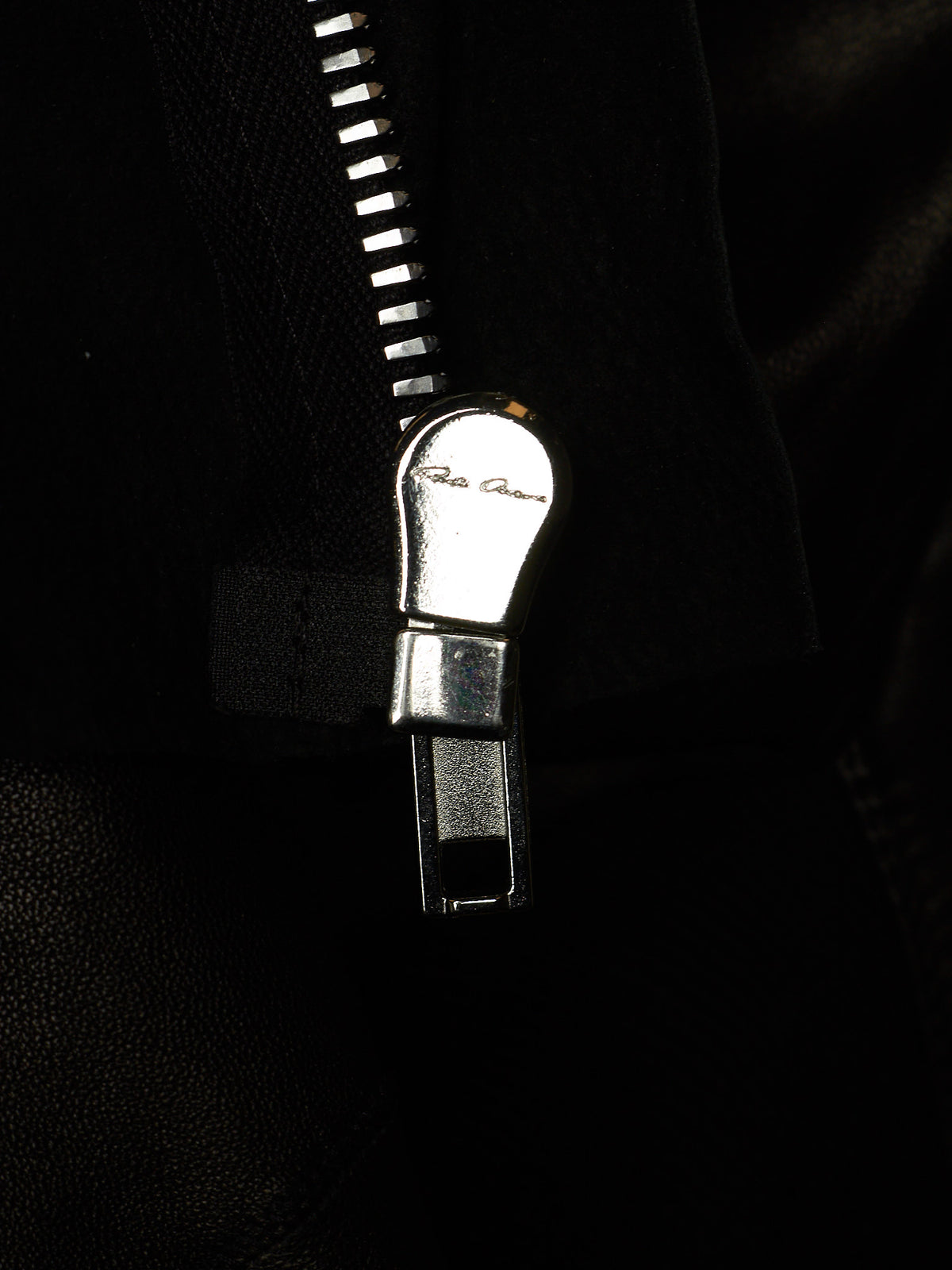 Rick Owens SS20 "TECUTAL" BLACK Lamb Leather Copped Rider Jacket