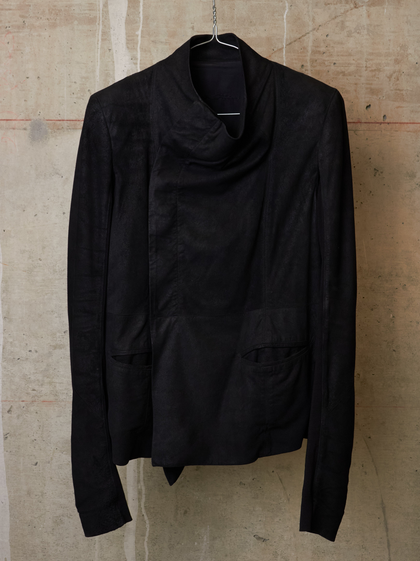 Rick Owens SS14 "VICIOUS" Blistered Lamb Leather Drape Blazer