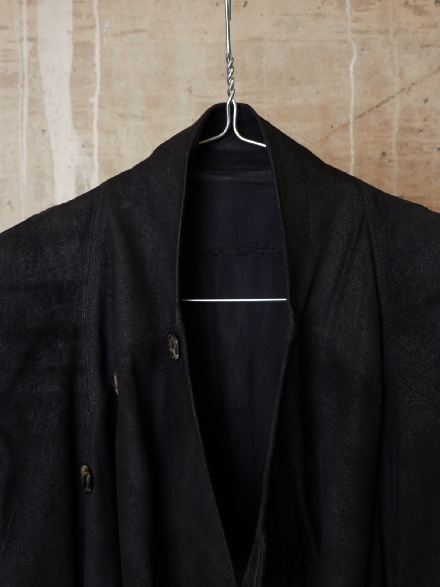 Rick Owens SS14 "VICIOUS" Blistered Lamb Leather Drape Blazer