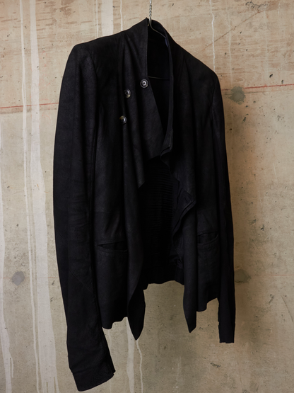 Rick Owens SS14 "VICIOUS" Blistered Lamb Leather Drape Blazer