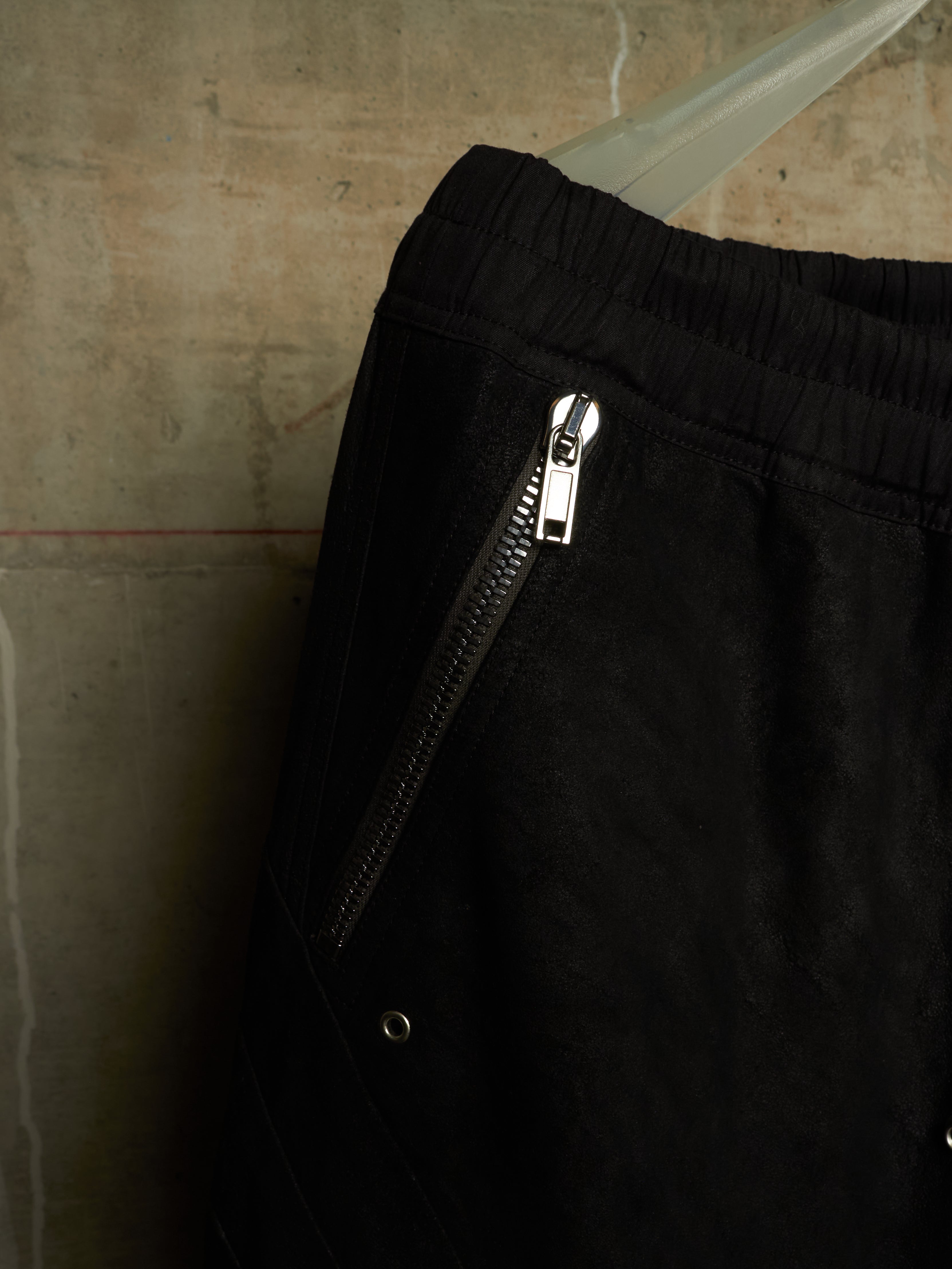 Rick Owens SS21 Lamb Leather Jogger Biker Pants | DRIEW