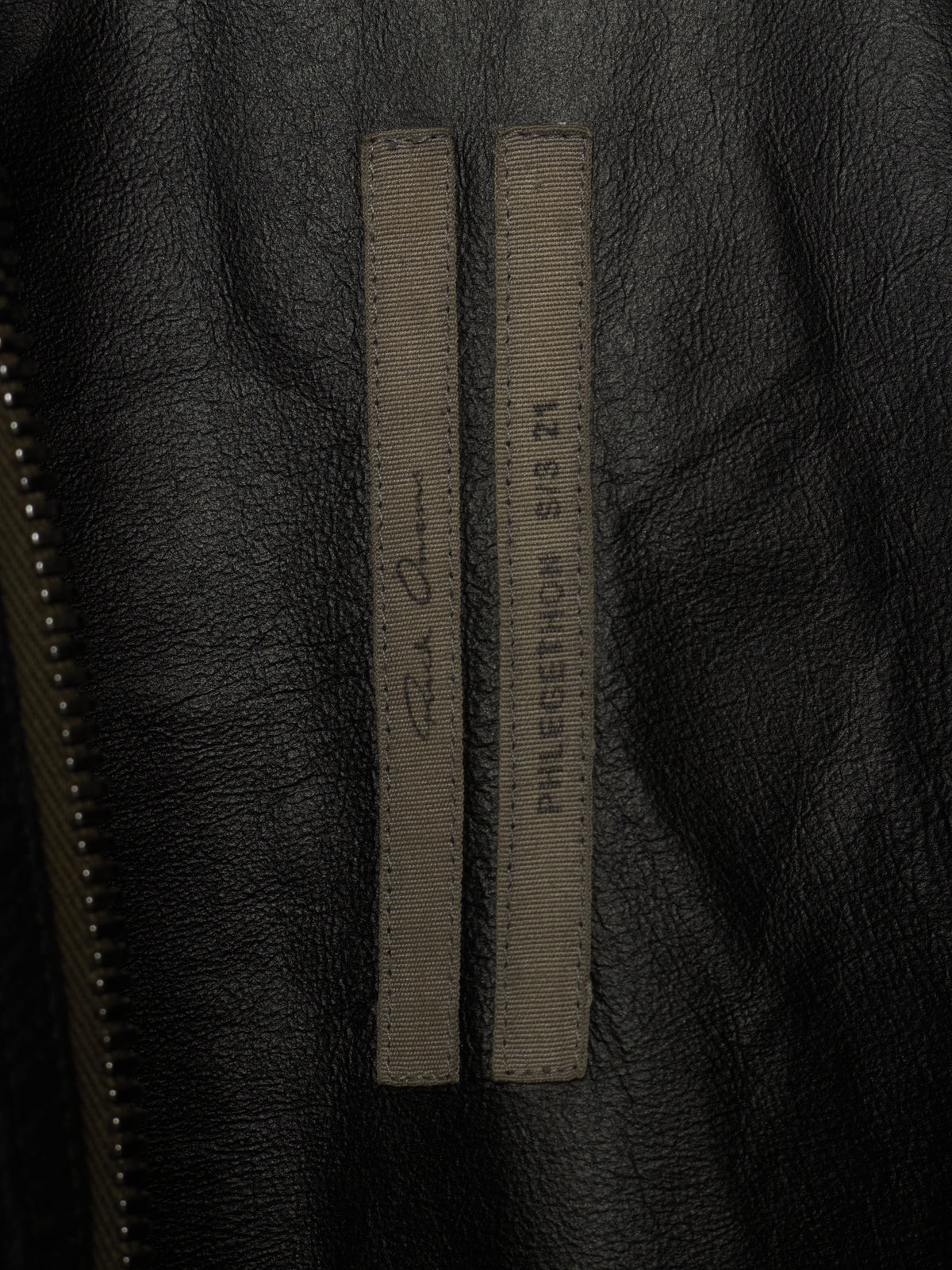 Rick Owens SS21 "PHLEGETHON" BLACK OYSTER Trapunto Klaus Reversed Lamb Leather Jacket