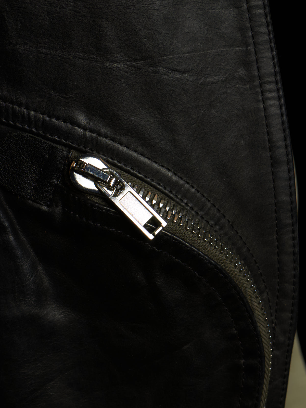 Rick Owens SS22 "FOGACHINE" BLACK Calf Leather Bauhaus Vest Bag