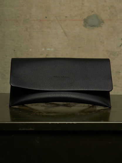 Rick Owens SS22 “FOGACHINE” Matte Black Stainless Steel Brown Tinted Mask Sunglasses Shield