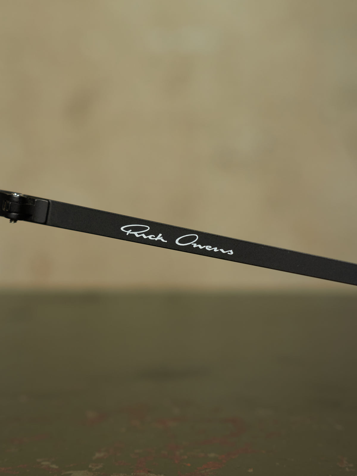 Rick Owens SS22 “FOGACHINE” Matte Black Stainless Steel Brown Tinted Mask Sunglasses Shield