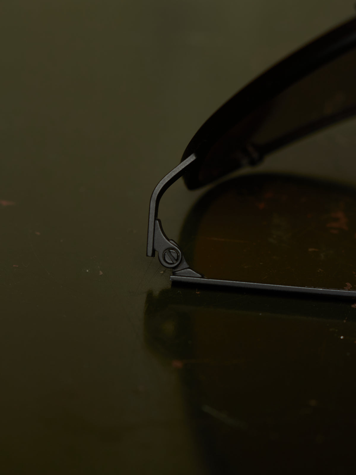 Rick Owens SS22 “FOGACHINE” Matte Black Stainless Steel Brown Tinted Mask Sunglasses Shield