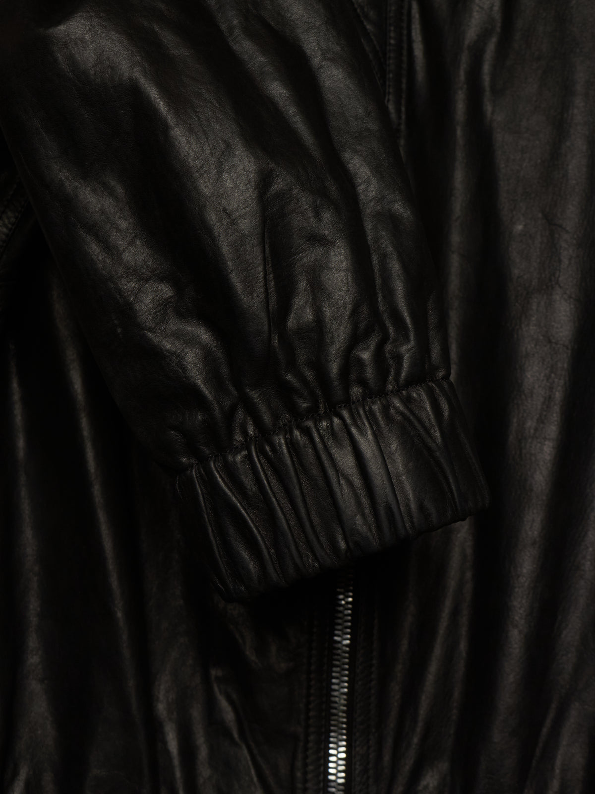 Rick Owens SS24 "LIDO" Black Calf Leather LUXOR Flightsuit