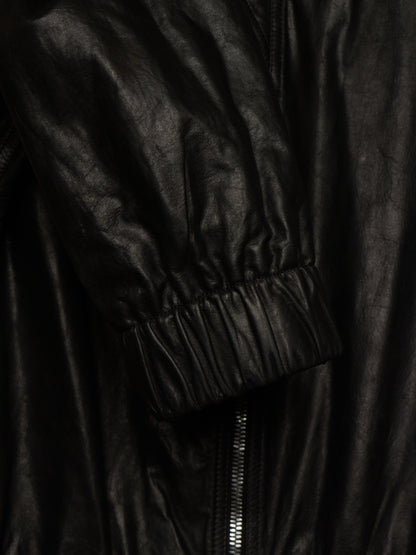 Rick Owens SS24 "LIDO" Black Calf Leather LUXOR Flightsuit