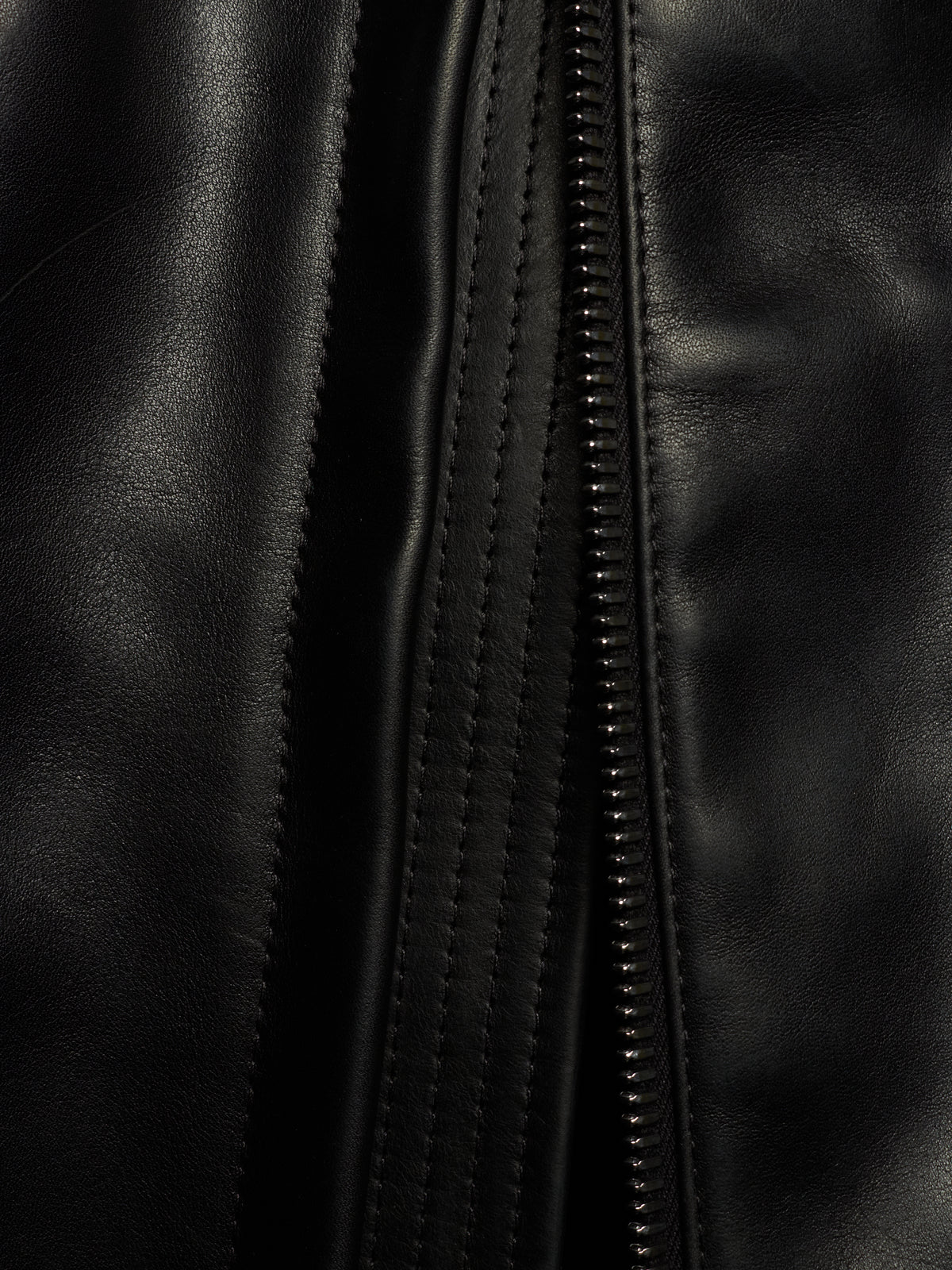Rick Owens SS24 "LIDO" Black Oiled Calf Leather EDFU Tatlin Flight Jacket