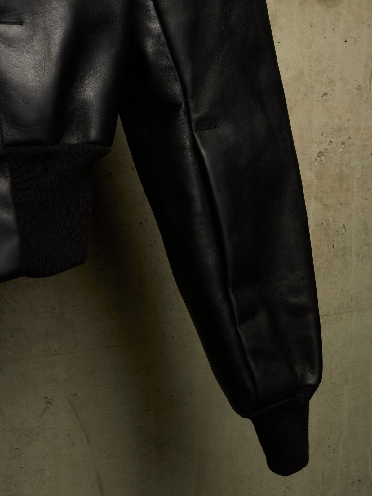 Rick Owens SS24 "LIDO" Black Oiled Calf Leather EDFU Tatlin Flight Jacket