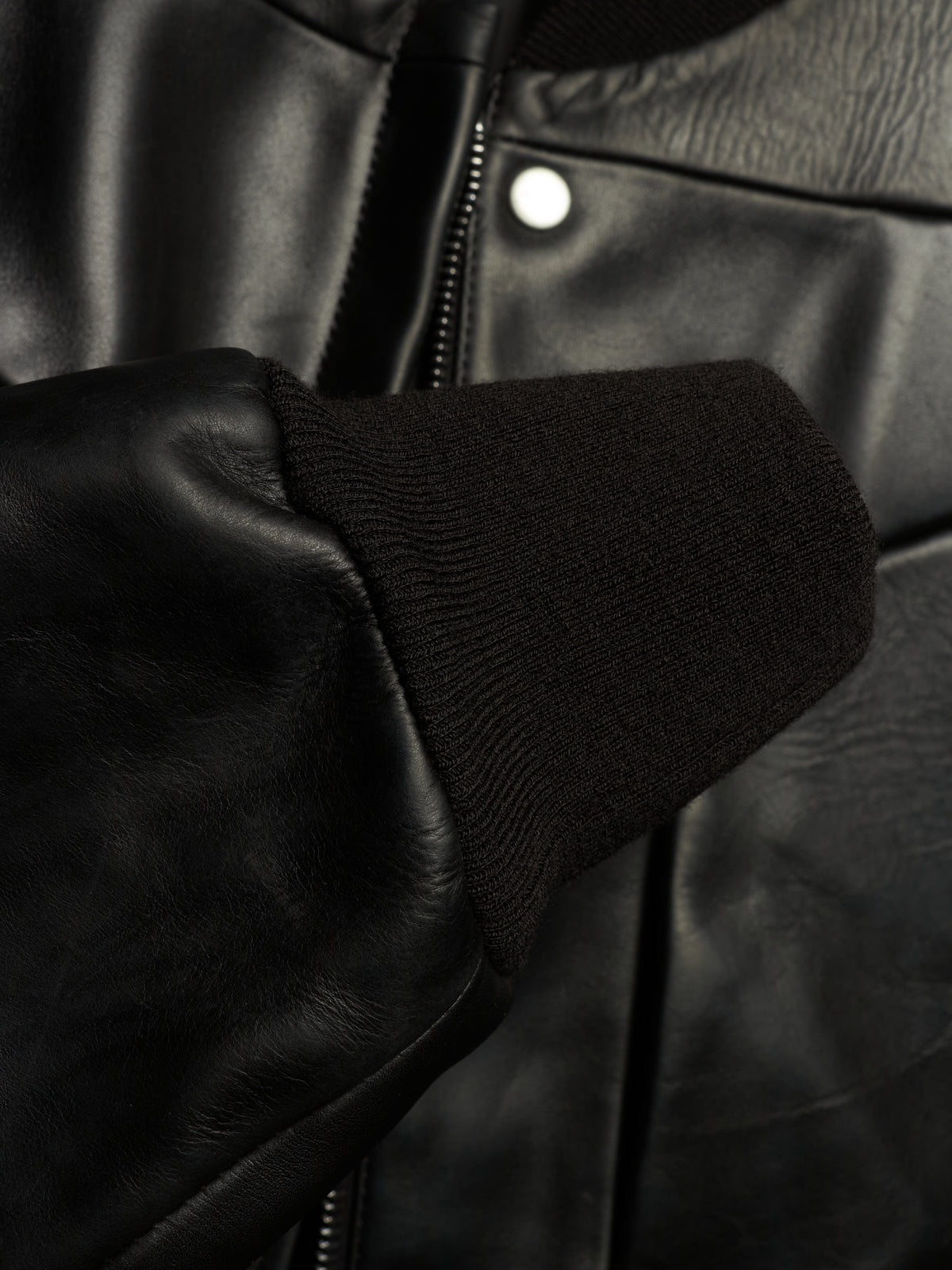 Rick Owens SS24 "LIDO" Black Oiled Calf Leather EDFU Tatlin Flight Jacket