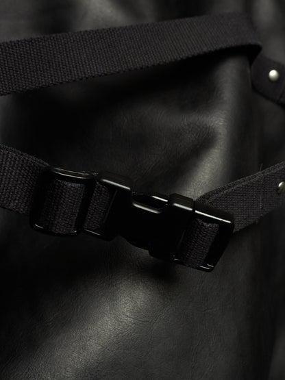 Rick Owens SS24 "LIDO" Black Oiled Calf Leather EDFU Tatlin Flight Jacket