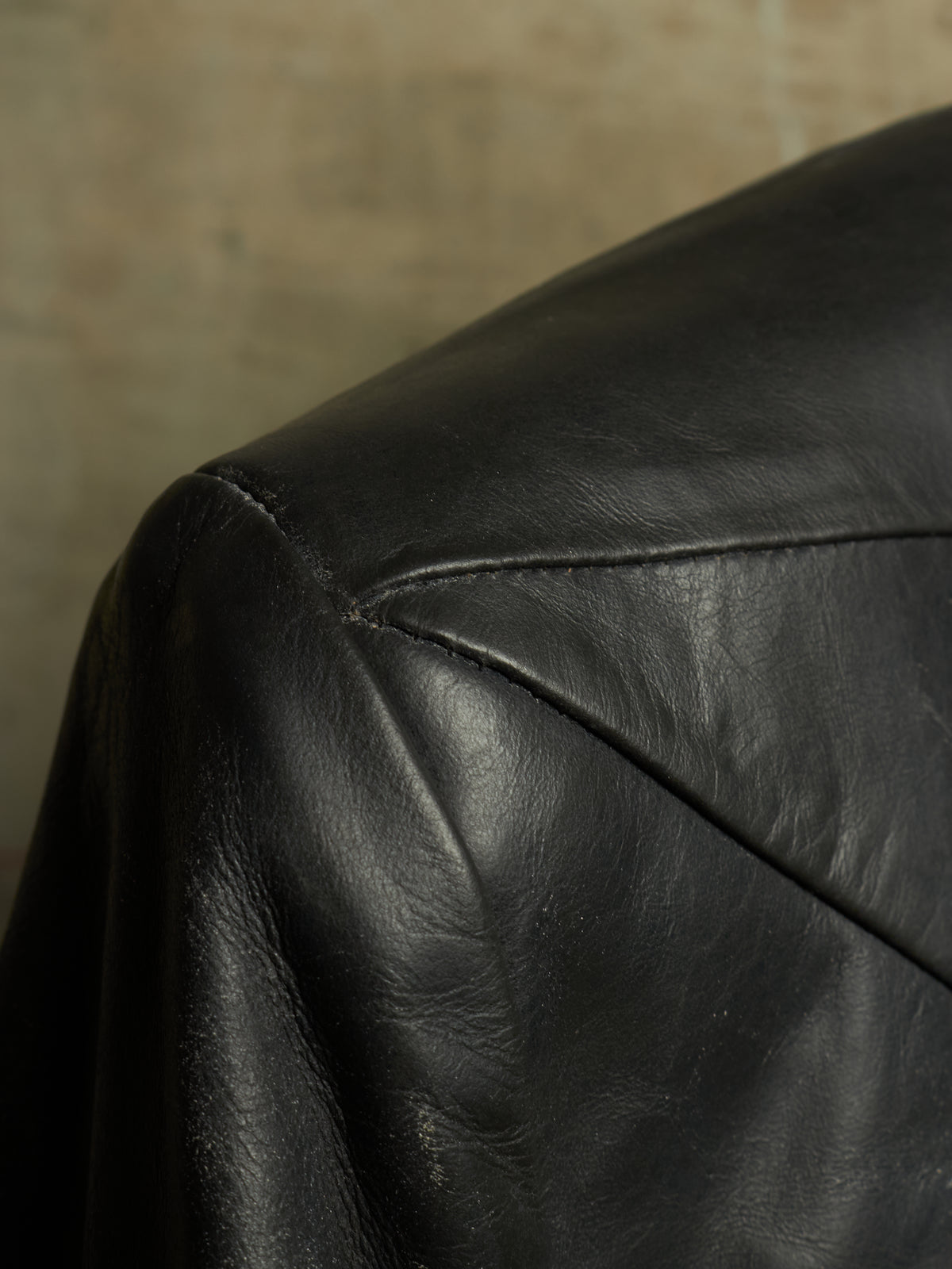 Rick Owens SS25 "HOLLYWOOD" Black Tamponato Calf Leather Lido Coat