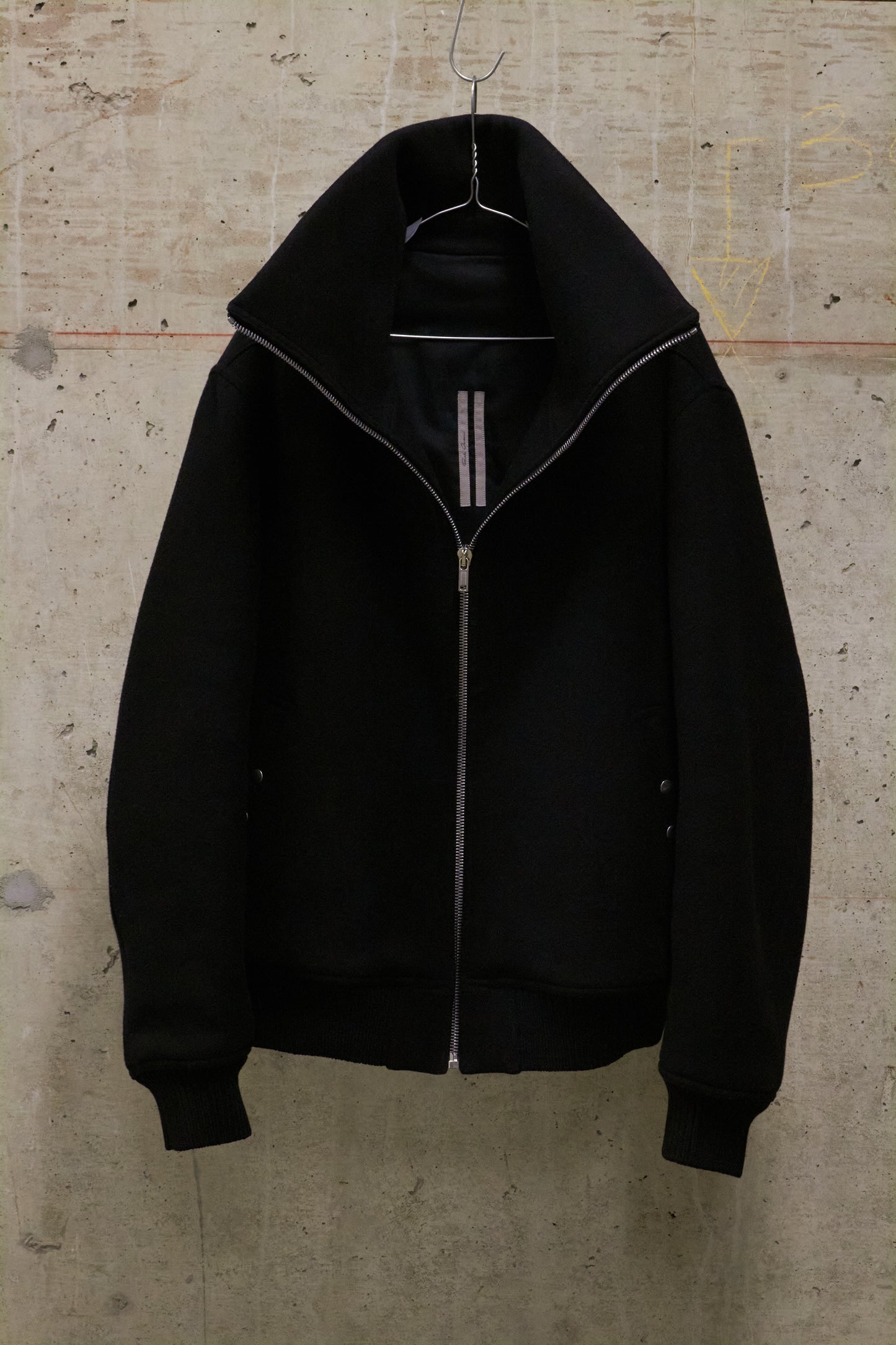 Rick Owens AW25 "CONCORDIANS" Wool Blixa Dracucollar Padded Bomber Jacket