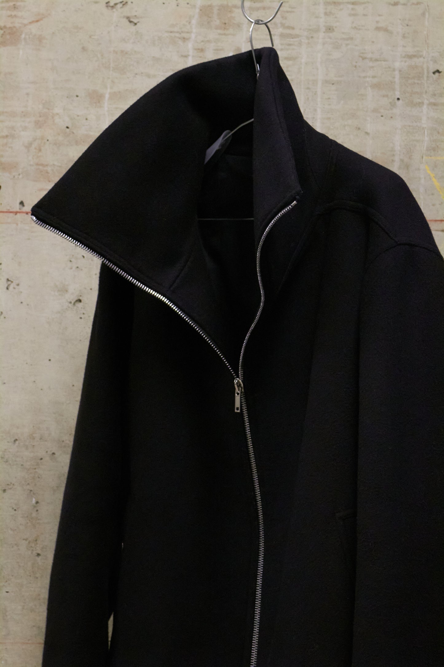 Rick Owens AW25 "CONCORDIANS" Wool Blixa Dracucollar Padded Bomber Jacket