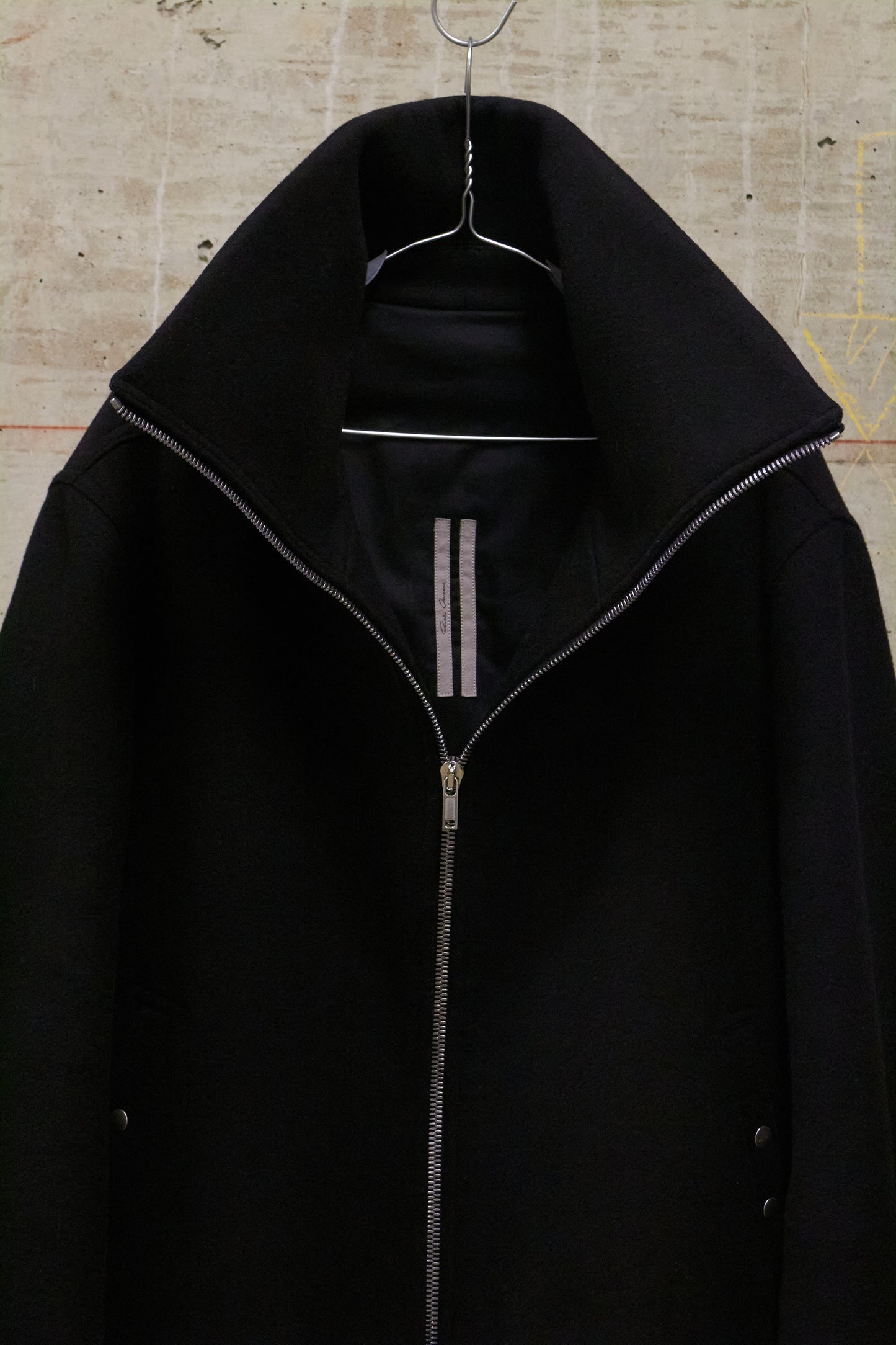 Rick Owens AW25 "CONCORDIANS" Wool Blixa Dracucollar Padded Bomber Jacket