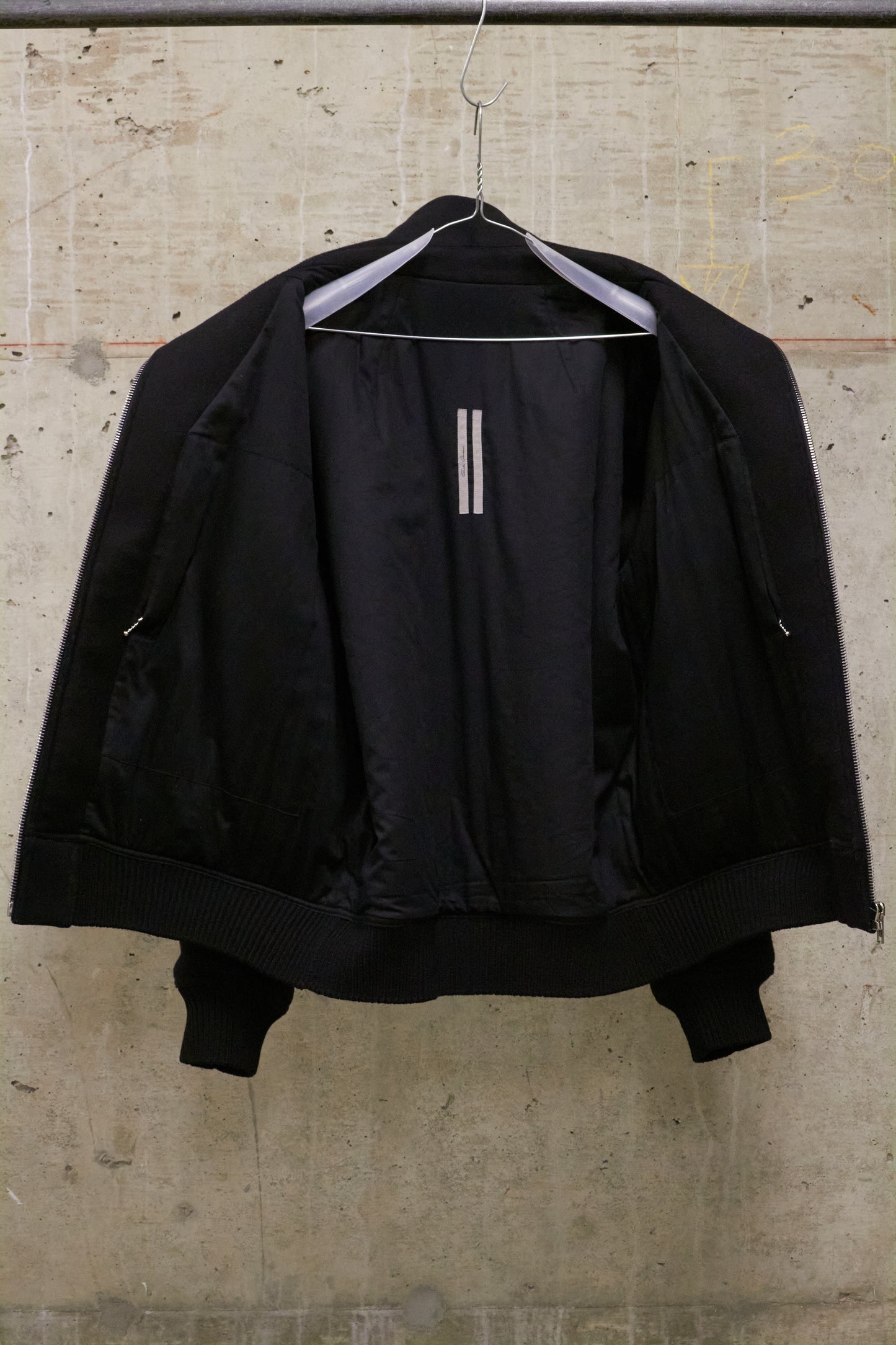 Rick Owens AW25 "CONCORDIANS" Wool Blixa Dracucollar Padded Bomber Jacket