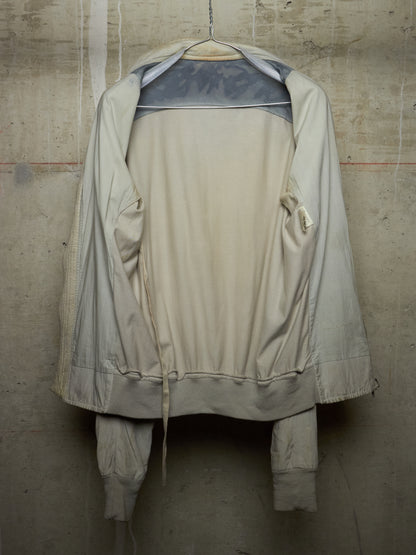 Rick Owens AW04 "QUEEN" PEARL / BLACK Hybrid Lambskin Leather Rider Jacket