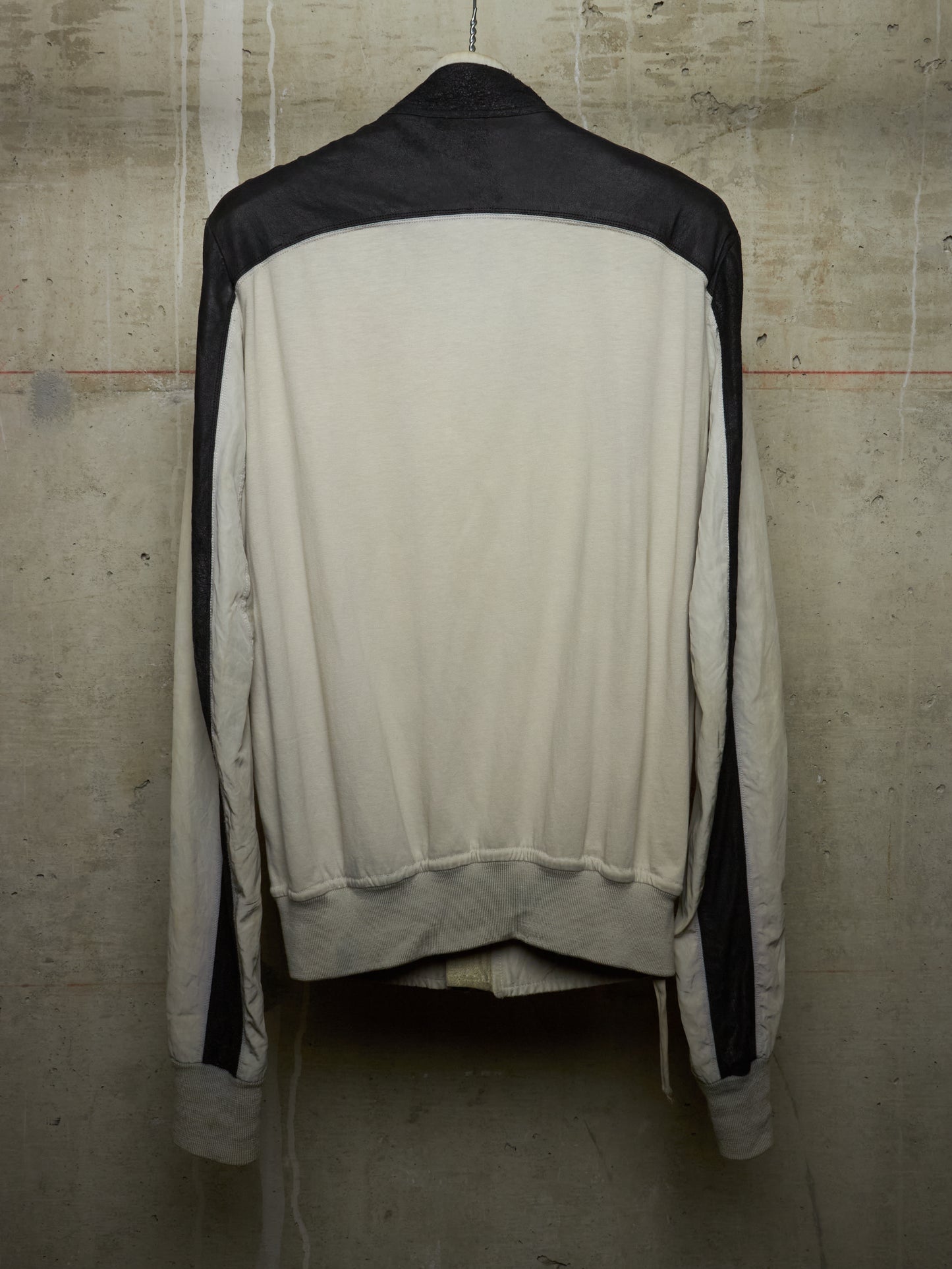 Rick Owens AW04 "QUEEN" PEARL / BLACK Hybrid Lambskin Leather Rider Jacket