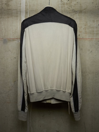 Rick Owens AW04 "QUEEN" PEARL / BLACK Hybrid Lambskin Leather Rider Jacket