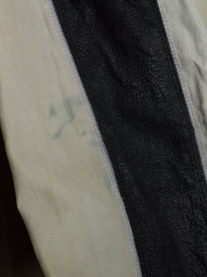 Rick Owens AW04 "QUEEN" PEARL / BLACK Hybrid Lambskin Leather Rider Jacket