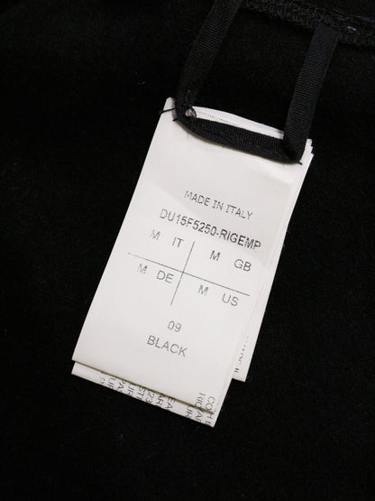 Clothing tag on a black background