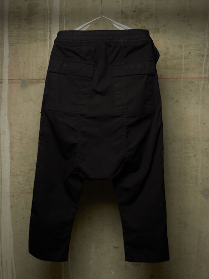 Rick Owens DRKSHDW AW15 "SPHINX" Black Drop-crotch Memphis Cargo Pants