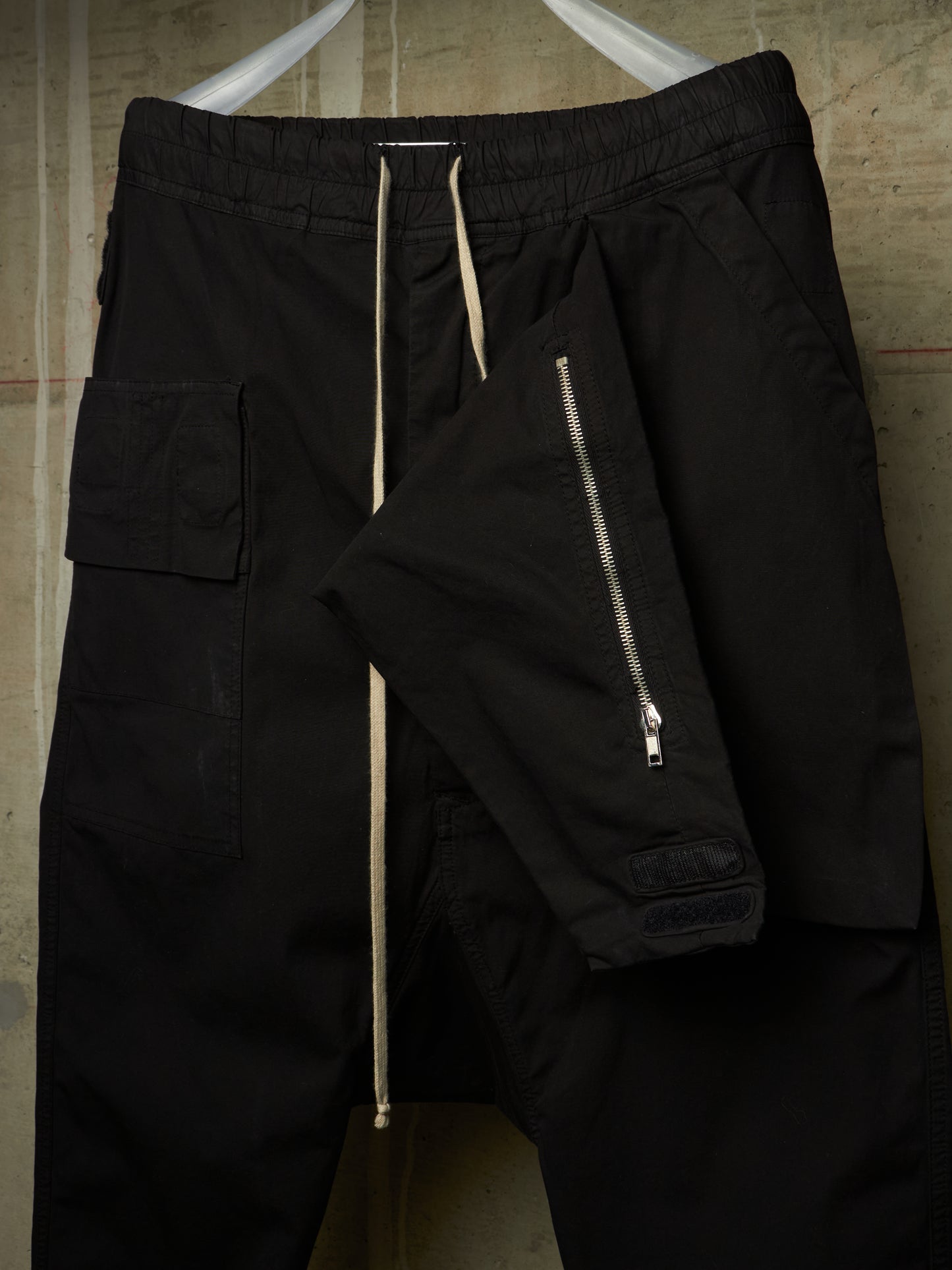 Rick Owens DRKSHDW AW15 "SPHINX" Black Drop-crotch Memphis Cargo Pants