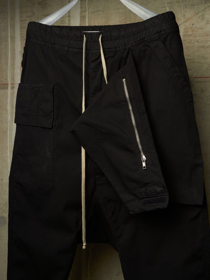 Rick Owens DRKSHDW AW15 "SPHINX" Black Drop-crotch Memphis Cargo Pants