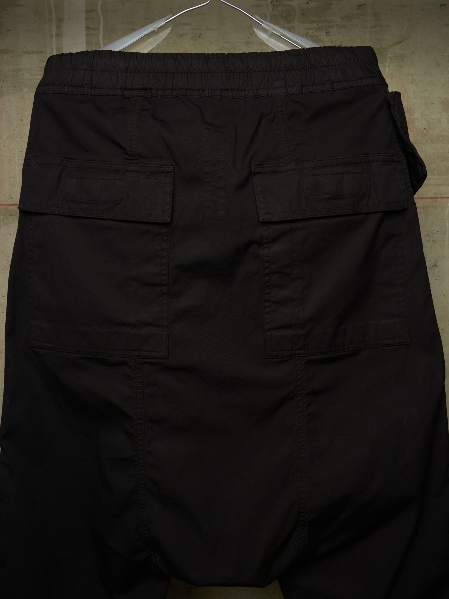 Rick Owens DRKSHDW AW15 "SPHINX" Black Drop-crotch Memphis Cargo Pants