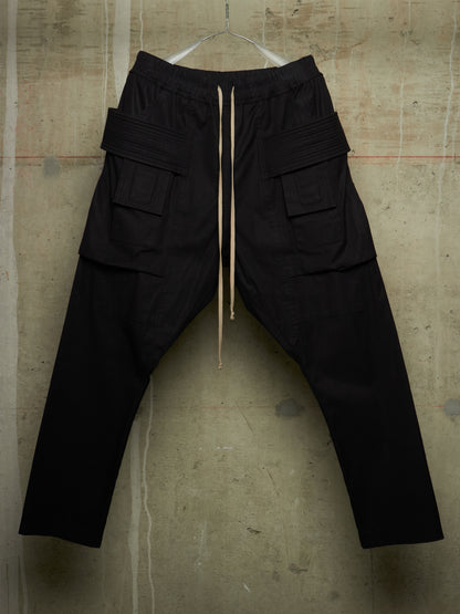 Rick Owens DRKSHDW AW17 "GLITTER" Cotton Creatch Cargo Pants