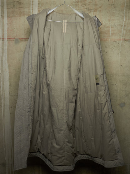Rick Owens DRKSHDW AW17 "GLITTER" GREY Hooded Long Padded Parka