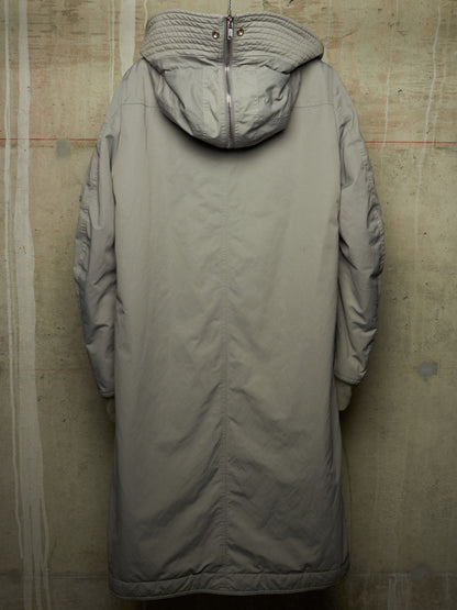 Rick Owens DRKSHDW AW17 "GLITTER" GREY Hooded Long Padded Parka