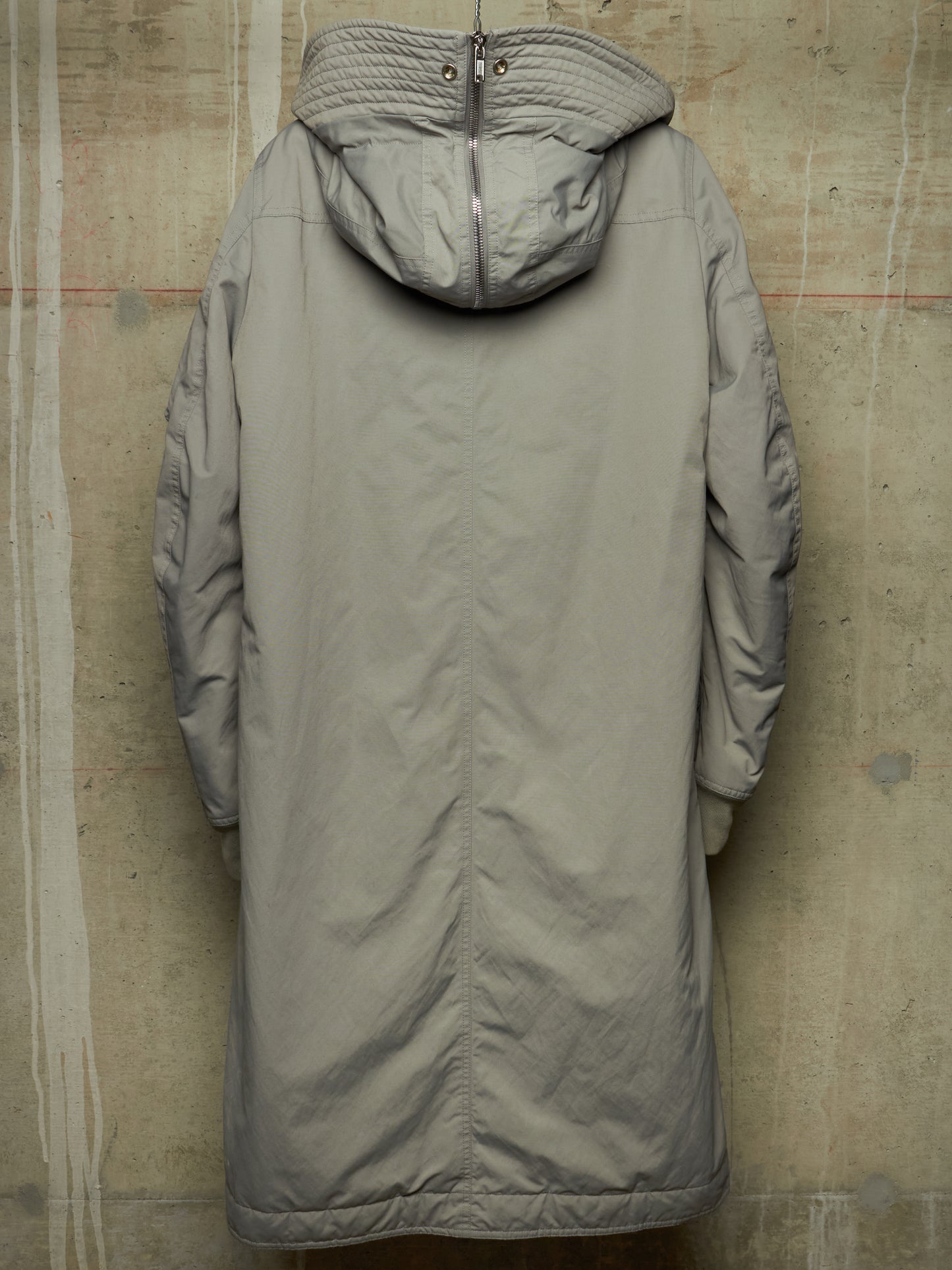 Rick Owens DRKSHDW AW17 "GLITTER" GREY Exploder Hood Long Padded Parka