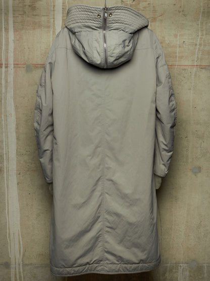Rick Owens DRKSHDW AW17 "GLITTER" GREY Exploder Hood Long Padded Parka