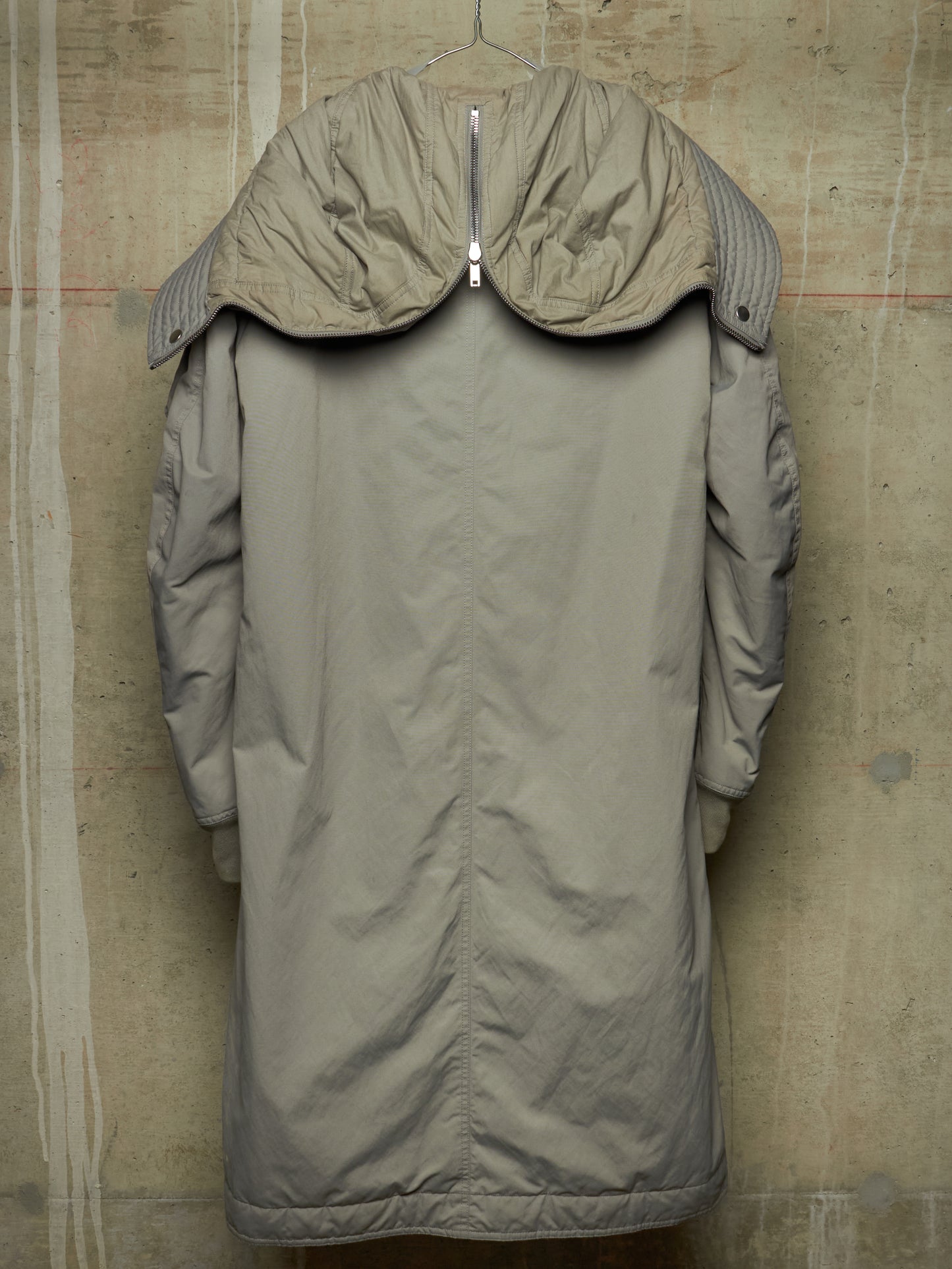 Rick Owens DRKSHDW AW17 "GLITTER" GREY Exploder Hood Long Padded Parka