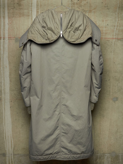 Rick Owens DRKSHDW AW17 "GLITTER" GREY Exploder Hood Long Padded Parka