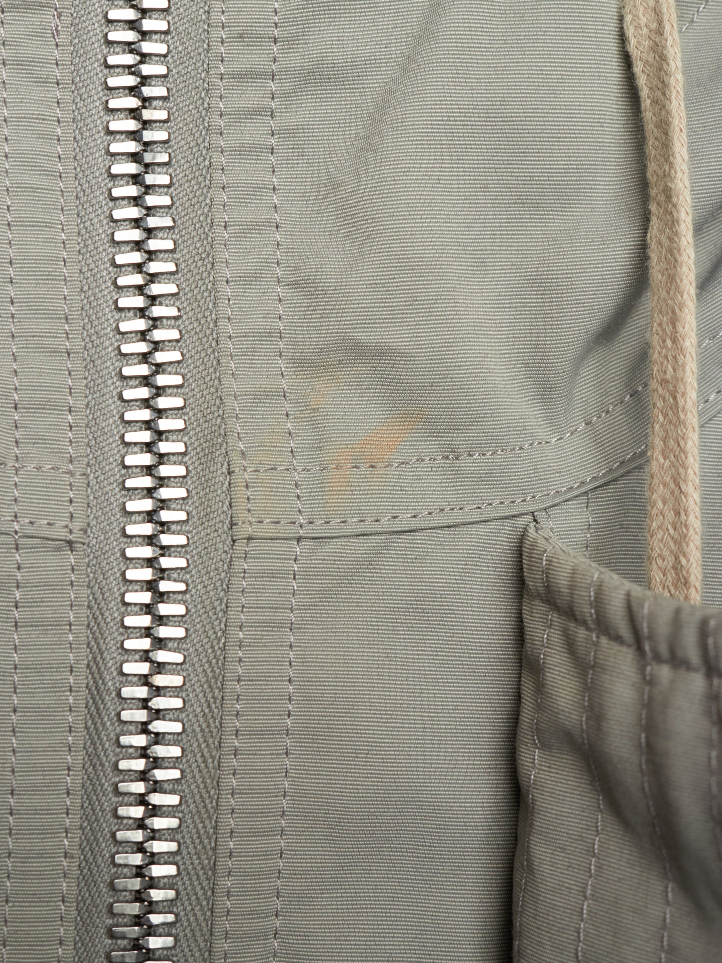 Rick Owens DRKSHDW AW17 "GLITTER" GREY Hooded Long Padded Parka