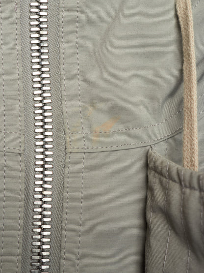 Rick Owens DRKSHDW AW17 "GLITTER" GREY Hooded Long Padded Parka
