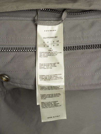 Rick Owens DRKSHDW AW17 "GLITTER" GREY Hooded Long Padded Parka
