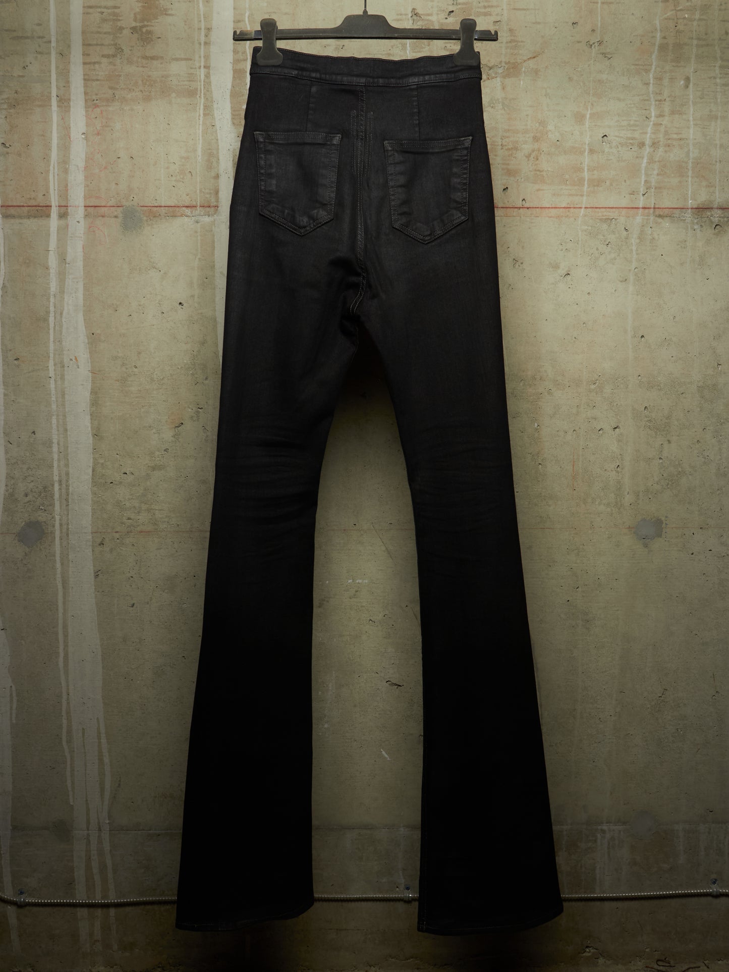 Rick Owens DRKSHDW AW21 "GETHSEMANE" 'BOLANS BOOTCUT' Waxed Flare Denim