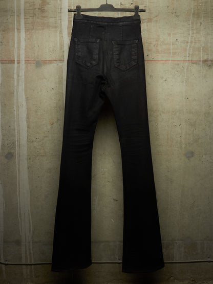 Rick Owens DRKSHDW AW21 "GETHSEMANE" 'BOLANS BOOTCUT' Waxed Flare Denim