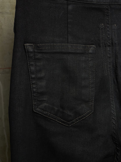 Rick Owens DRKSHDW AW21 "GETHSEMANE" 'BOLANS BOOTCUT' Waxed Flare Denim