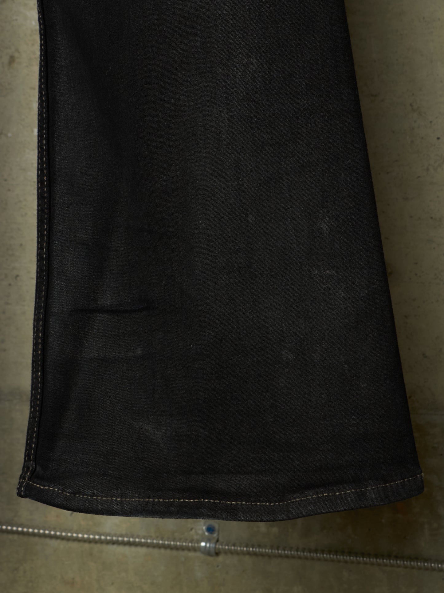 Rick Owens DRKSHDW AW21 "GETHSEMANE" 'BOLANS BOOTCUT' Waxed Flare Denim