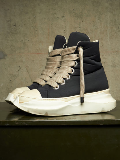 Rick Owens DKRSHDW AW24 "PORTERVILLE" Nylon Canvas Jumbo Laces Abstract High-top Sneakers