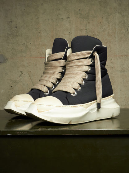 Rick Owens DKRSHDW AW24 "PORTERVILLE" Nylon Canvas Jumbo Laces Abstract High-top Sneakers
