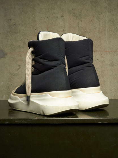 Rick Owens DKRSHDW AW24 "PORTERVILLE" Nylon Canvas Jumbo Laces Abstract High-top Sneakers